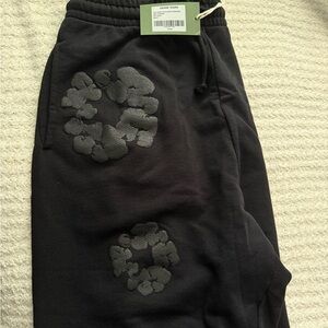 Denim Tears Black Mono Sweatpants